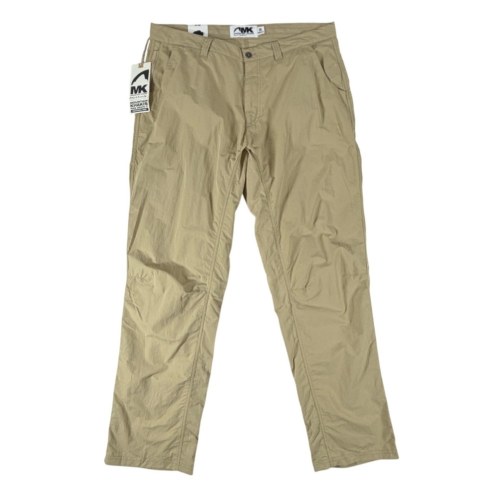 NWT Mountain Khakis Mens Equatorial Pant 38x34 Retro Khaki Nylon Hiking Tech